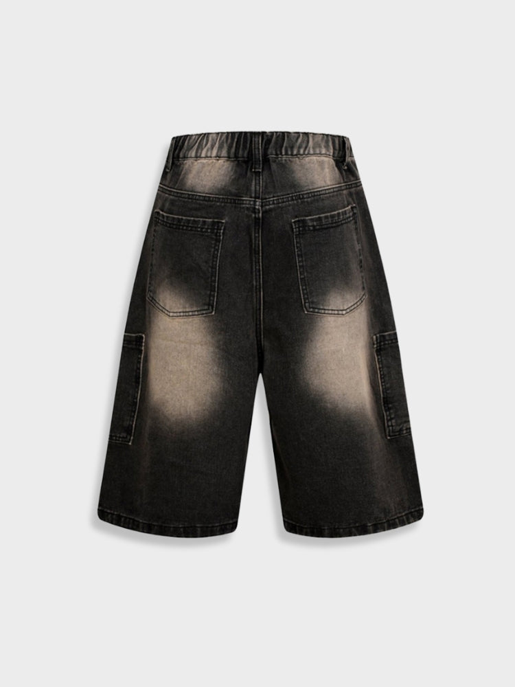 Kny Distressed Gradient Jorts
