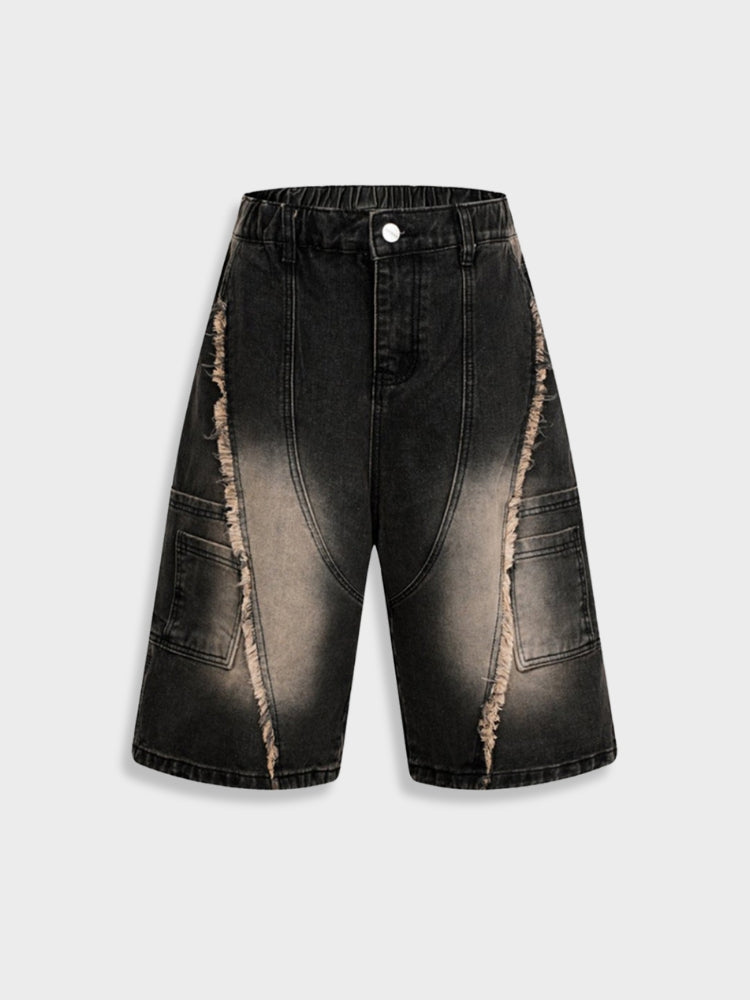 Kny Distressed Gradient Jorts