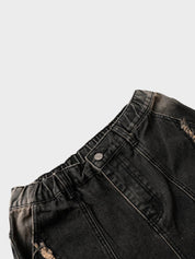 Kny Distressed Gradient Jorts