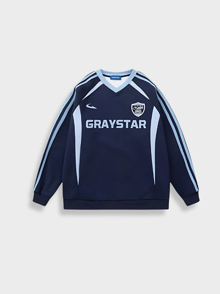 Kny Graystar Vintage Football Sweater