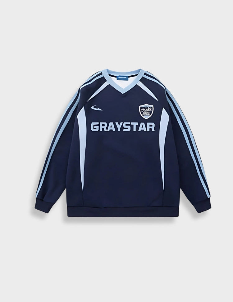 Kny Graystar Vintage Football Sweater