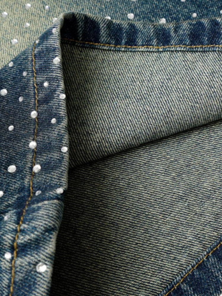 Kny Rhinestone Denim Jorts