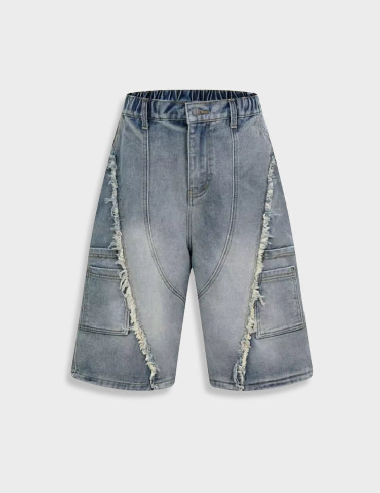 Kny Distressed Gradient Jorts