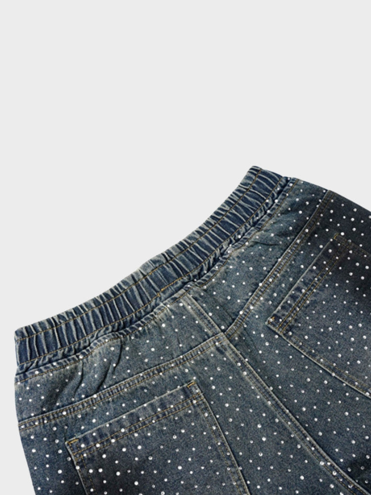 Kny Rhinestone Denim Jorts