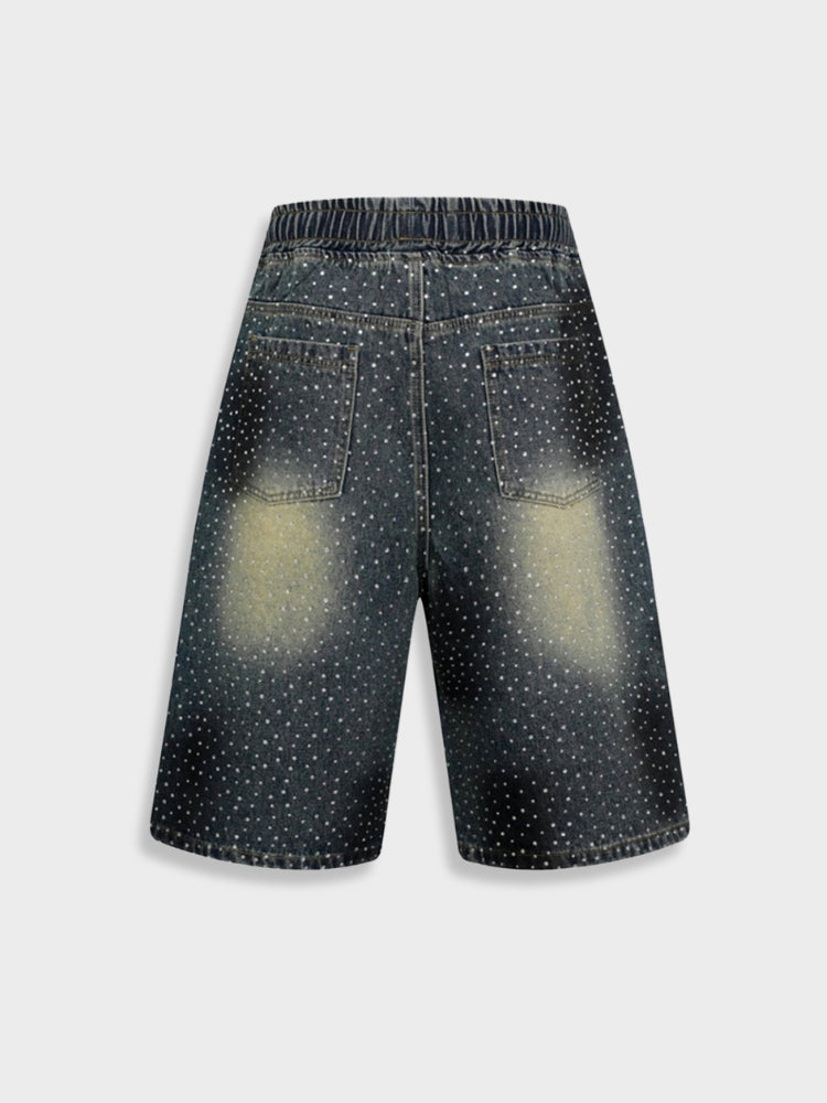 Kny Rhinestone Denim Jorts