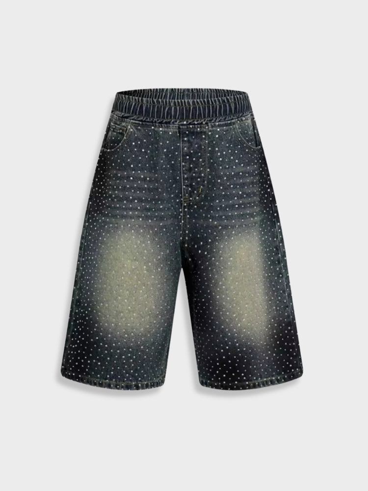 Kny Rhinestone Denim Jorts