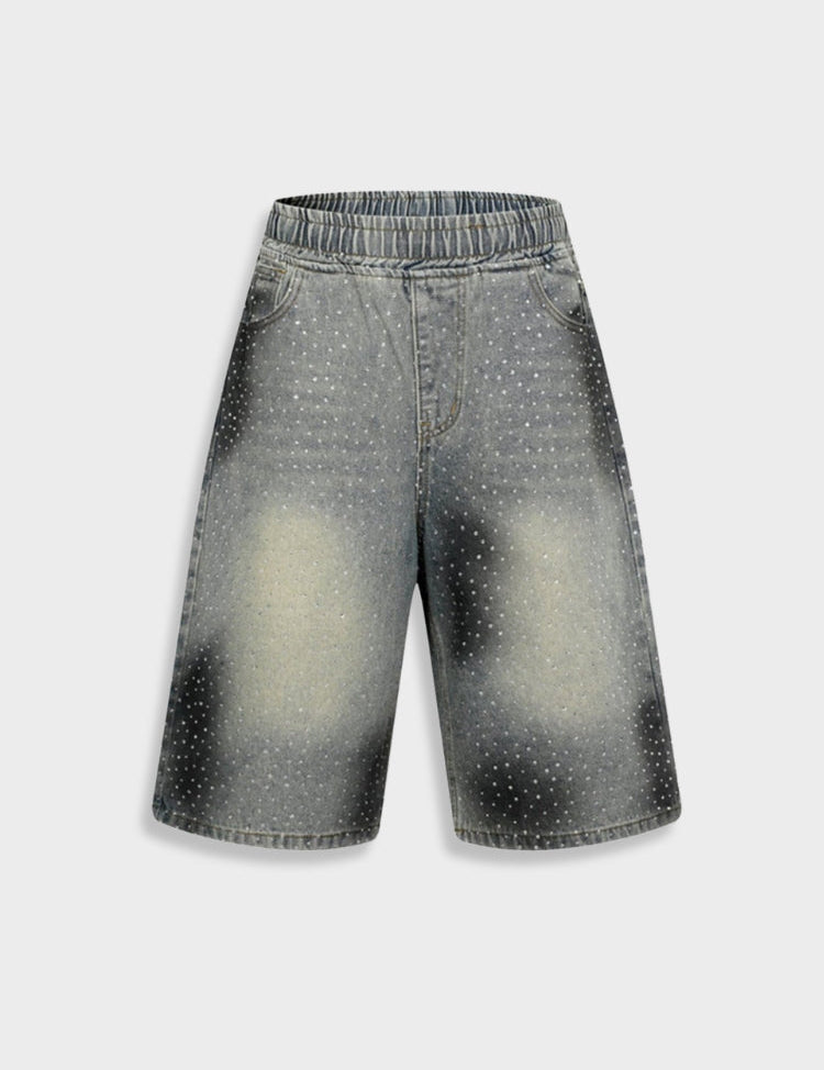 Kny Rhinestone Denim Jorts