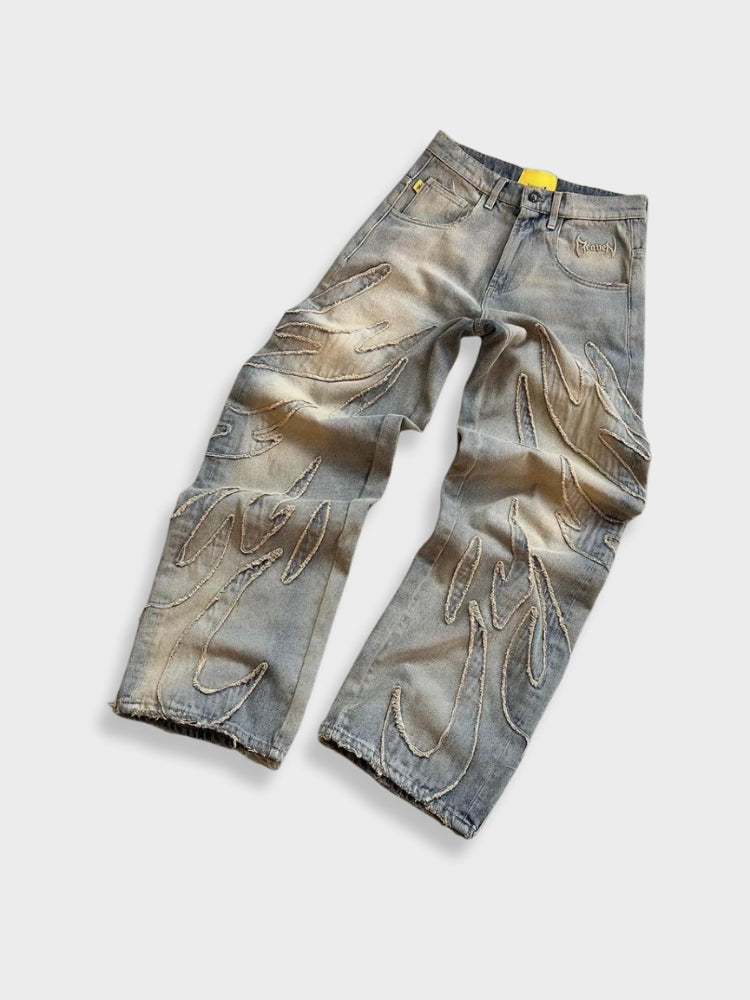 Kny x Distressed Washed Denim