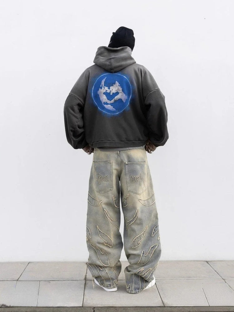Kny x Distressed Washed Denim